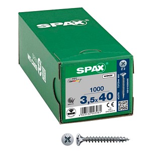 SPAX® Universalschrauben Z2 Senkkopf WIROX 1081010350405 3,5 mm x 40 mm, 1.000 St.