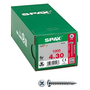 SPAX® Universalschrauben Z2 Halbrundkopf WIROX 0231010400305 4 mm x 30 mm, 1.000 St.