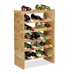 relaxdays Weinregal braun 60,0 x 28,5 x 86,0 cm, 1 St.