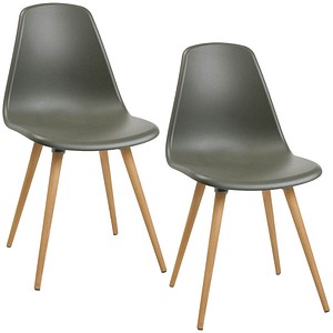 Topstar Schalenstühle T2020 FZ10BUG-2 grau Kunststoff, 2 St.