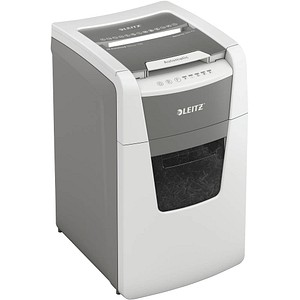 AKTION: LEITZ IQ Autofeed Small Office 150 Aktenvernichter mit Partikelschnitt P-4, 4 x 30 mm, bis 150 Blatt, weiß mit 50 Euro CashBack