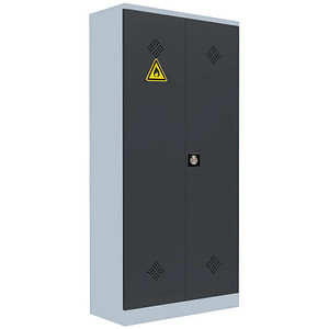 LÜLLMANN Umweltschrank 566258 anthrazit, lichtgrau 4 Fachböden 91,6 x 42,2 x 195,0 cm, aufgebaut, 1 St.