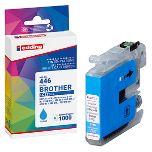 edding EDD-446 cyan Druckerpatrone kompatibel zu brother LC-123C