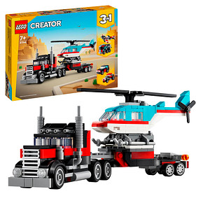 LEGO® Creator 3in1 31146 Tieflader mit Hubschrauber Bausatz
