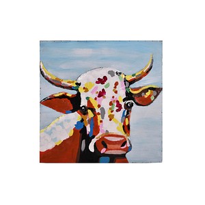 Garden Pleasure Wandbild 3D Kuh, Metall