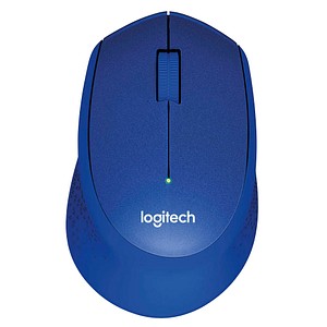 Logitech M330 Silent Plus Maus kabellos blau