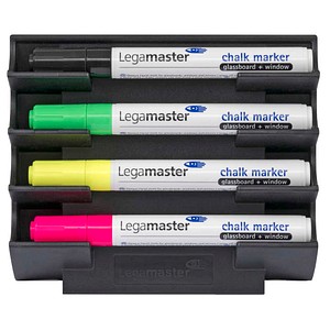Legamaster magnetischer Stiftehalter schwarz Kunststoff 4 Fächer 12,0 x 4,0 x 15,5 cm