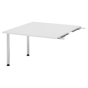 HAMMERBACHER Verbindungsplatte höhenverstellbar KT12C weiß, chrom rechteckig 120,0 x 130,0 x 72,0 - 74,0 cm