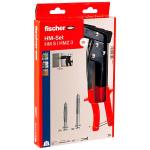 fischer HM S/HMZ 3 531389 Dübel- und Schrauben-Sortiment, 31-teilig
