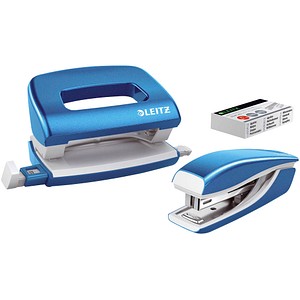 LEITZ Locher und Heftgeräte Set NeXXt WOW blau