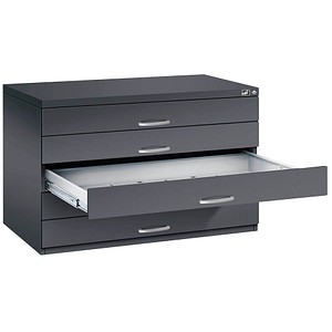 CP 7100 Planschrank schwarzgrau 5 Schubladen 110,0 x 76,5 x 76,0 cm, 1 St.