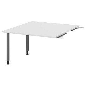 HAMMERBACHER Verbindungsplatte höhenverstellbar KT12C weiß, grafit rechteckig 120,0 x 130,0 x 72,0 - 74,0 cm