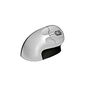 BAKKER ELKHUIZEN Grip Mouse Maus ergonomisch kabellos schwarz, silber