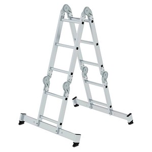 MUNK Gelenkleiter 31320 silber 2x 2 Sprossen, H: 285,0 cm