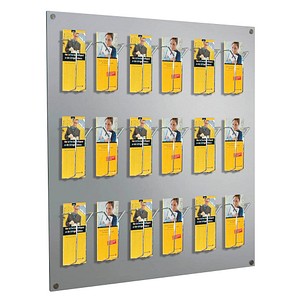 Kerkmann Wandprospekthalter Fokus alu 1/3 DIN A4 75,0 x 6,5 x 100,0 cm, 1 St.