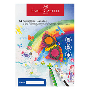 FABER-CASTELL Zeichenblock DIN A4 100 g/qm, 20 Blatt, 1 St.