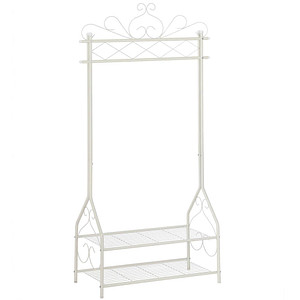 SONGMICS Kleiderständer HSR07WV1 weiß Metall 92,0 x 173,0 cm, 1 St.