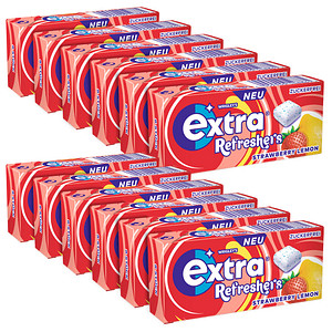extra® Refreshers STRAWBERRY LEMON Kaugummis 12x 8 Dragees, 12 St.
