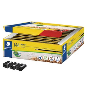STAEDTLER Noris Bleistifte HB schwarz/gelb, 144 St.