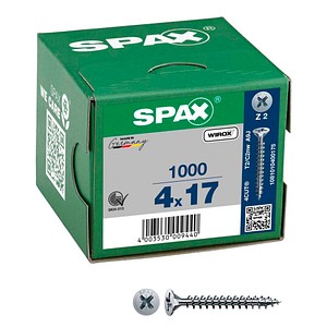 SPAX® Universalschrauben Z2 Senkkopf WIROX 1081010400175 4 mm x 17 mm, 1.000 St.