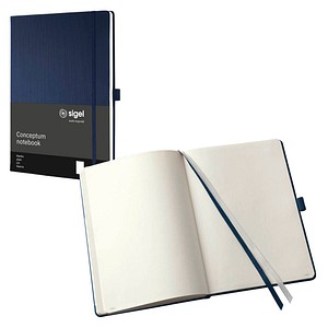 SIGEL Notizbuch Conceptum ca. DIN A4 blanko, dunkelblau Hardcover 194 Seiten, 1 St.