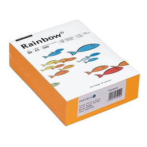 Rainbow Kopierpapier COLOURED PAPER mittelorange DIN A5 80 g/qm 500 Blatt Rainbow Kopierpapier COLOURED PAPER mittelorange DIN A5 80 g/qm 500 Blatt