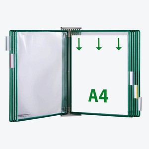 tarifold Wand-Sichttafelsystem 424105 DIN A4 grün mit 10 St. Sichttafeln, 1 St.