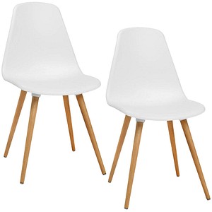 Topstar Schalenstühle T2020 FZ10BUW-2 weiß Kunststoff, 2 St.