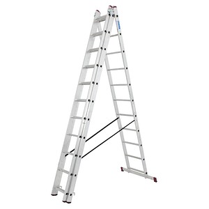 KRAUSE Vielzweckleiter CORDA silber 3x 11 Sprossen, H: 610,0 cm