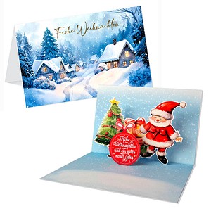 LUMA Weihnachtskarte Frohe Weihnachten LU POPUP 01 bunt, 1 St.
