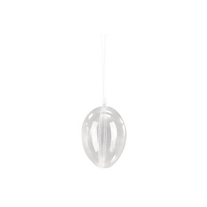 Rayher Plastik-Figur transparent Ei 2-tlg. 10 cm Ø 10,0 cm, 1 St.