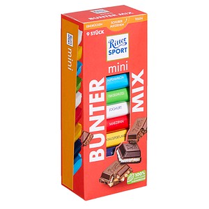 Ritter SPORT Mini bunter Mix Turm Schokolade 9 St./150,0 g, 9 St.