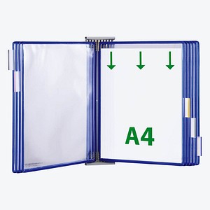 tarifold Wand-Sichttafelsystem 424101 DIN A4 blau mit 10 St. Sichttafeln, 1 St.