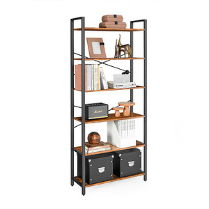 VASAGLE Bücherregal braun, schwarz 80,0 x 30,0 x 186,0 cm, 1 St.