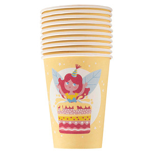 PROnappe Einweg-Kaffeebecher Fee mehrfarbig 200,0 ml, 10 St.