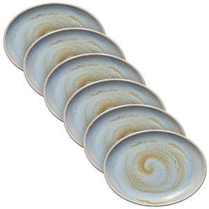 HEART & SOUL Servierplatten Perfect Match Breeze blau 25,0 x 19,0 cm, 6 St.