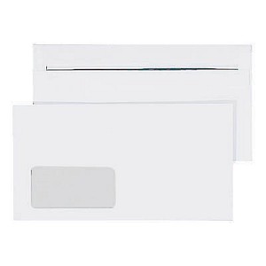 BONG Briefumschläge Kompakt-Brief mit Fenster weiß selbstklebend 1.000 St.