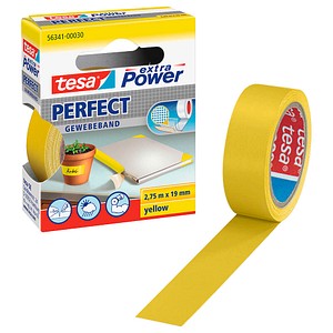 tesa extra Power® Perfect Gewebeband gelb 19,0 mm x 2,75 m 1 Rolle