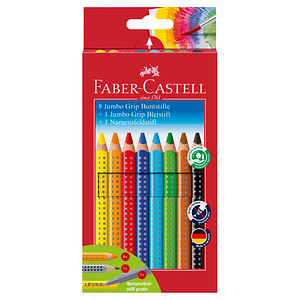 FABER-CASTELL Jumbo GRIP  Buntstifte farbsortiert, 8 St.