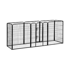 relaxdays Welpenauslauf Größe XL schwarz 76,5 x 235,0 x 100,0 cm, 1 St.