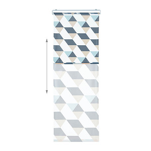 relaxdays Duschrollo Dreiecke 80,0 x 240,0 cm