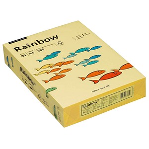 Rainbow Kopierpapier COLOURED PAPER gelb DIN A4 80 g/qm 500 Blatt