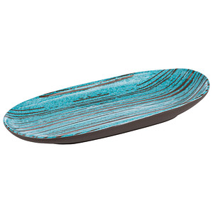 APS Teller CANCUN blau/braun 13,5 x 28,0 cm, 1 St.
