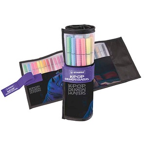 STABILO Pen 68 KPop Demon Hunters Filzstifte schwarz, 25 St.
