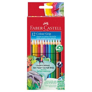 FABER-CASTELL Colour GRIP Buntstifte farbsortiert, 12 St.