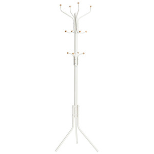 SONGMICS Kleiderständer RCR19W weiß Metall 12 Haken 44,0 x 182,0 cm, 1 St.