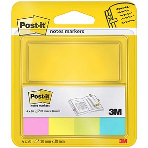Post-it® Notes Markers Haftmarker farbsortiert 4x 50 Streifen