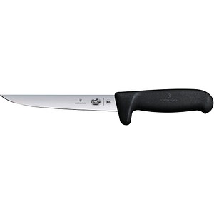 VICTORINOX Ausbeinmesser Fibrox Safety Grip silber, schwarz, Klinge: 15,0 cm, 1 St.