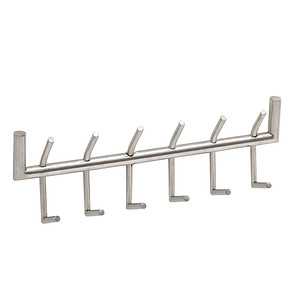 WOHNLING Wandgarderobe WL6.444 silber Metall 12 Haken 60,0 x 19,0 cm, 1 St.