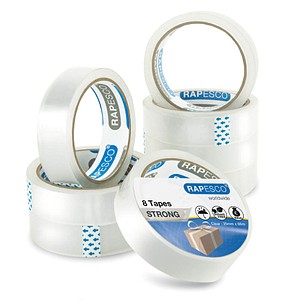 RAPESCO® Klebefilm transparent 25,5 mm x 66,0 m 8 Rollen